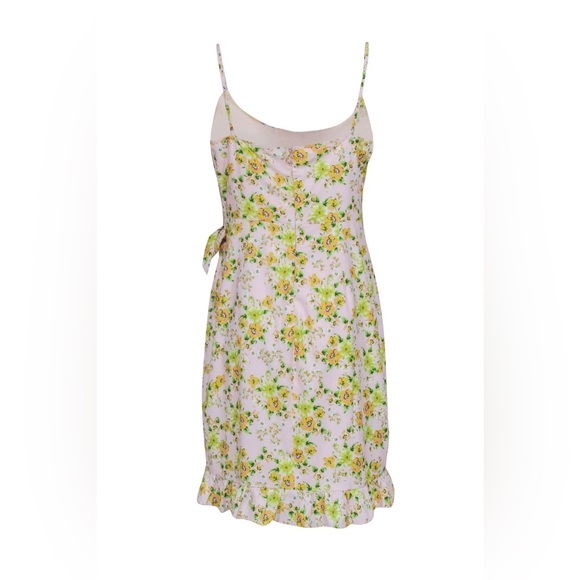 BCBGeneration Womens Ruched Wrap Mini Dress English Rose Floral Print Size 16 - Picture 5 of 16